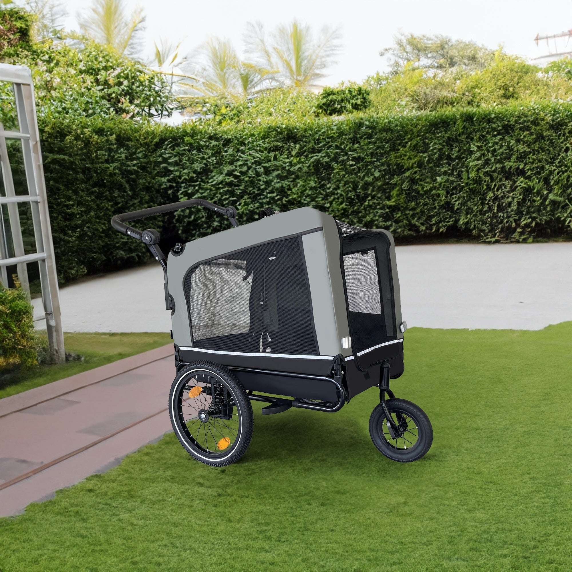 🚴 REMOLQUE PLEGABLE -  Súbelo y salgan juntos: ideal para viajes, bicis y perros con estilo.