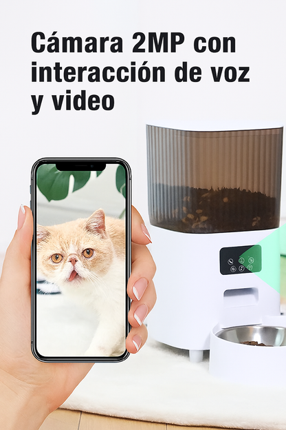 🐾COMEDERO INTELIGENTE DOBLE- Te presentamos el comedero inteligente  y con cámara!
