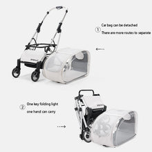 🛻CARRITO PLEGABLE CON ESTILO - Para paseos seguros y cómodos con tu peludo copiloto.