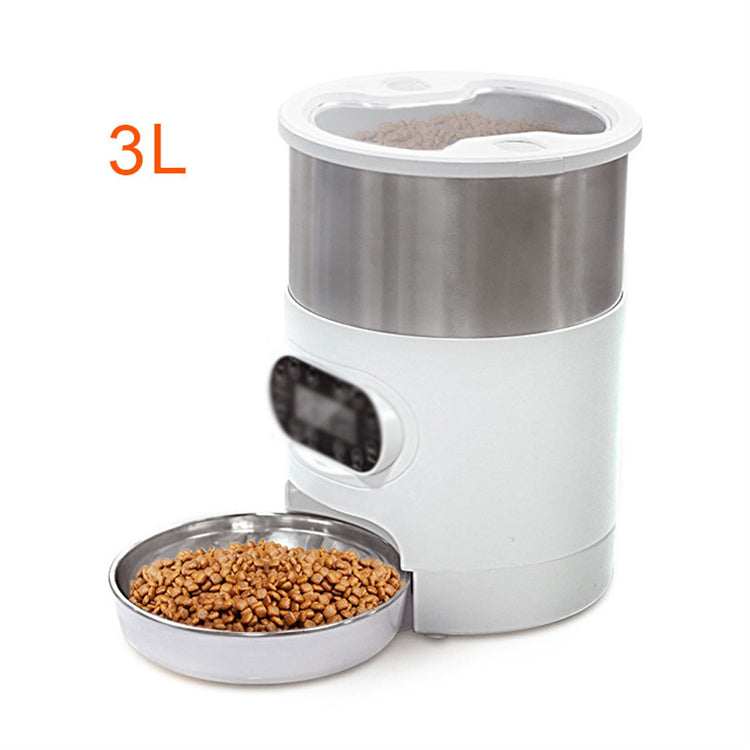 Double Meal Feeder Double Meal Tray Stainless Steel Feeder Automatic Feeder Pet Feeder