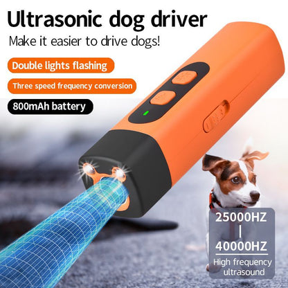 2025 Dog Repellent: Ultrasonic dog training device, rechargeable dog bark deterrent with LED flashlight.
