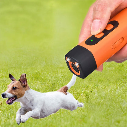 2025 Dog Repellent: Ultrasonic dog training device, rechargeable dog bark deterrent with LED flashlight.