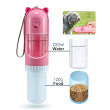 🥤 VASO PORTATIL PARA MASCOTA 2 EN 1 -  Para Viajes con tu mascota,  agua y croquetas en un solo giro, estés donde estés.