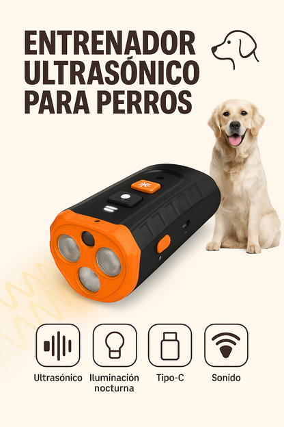 🔇🔇 DISPOSITIVO ANTI-LADRIDOS ULTRASONICO CON LUZ -  Luz Disuasoria, entrenamiento eficaz para momentos más tranquilos.