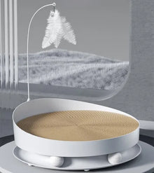 🐱 RASCADOR FELINO 3 EN 1 - Para rascar, jugar y dormir como rey, todo en uno.