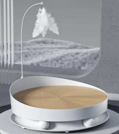 🐱 RASCADOR FELINO 3 EN 1 - Para rascar, jugar y dormir como rey, todo en uno.