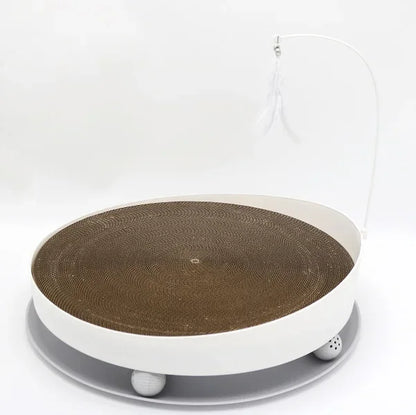 🐱 RASCADOR FELINO 3 EN 1 - Para rascar, jugar y dormir como rey, todo en uno.